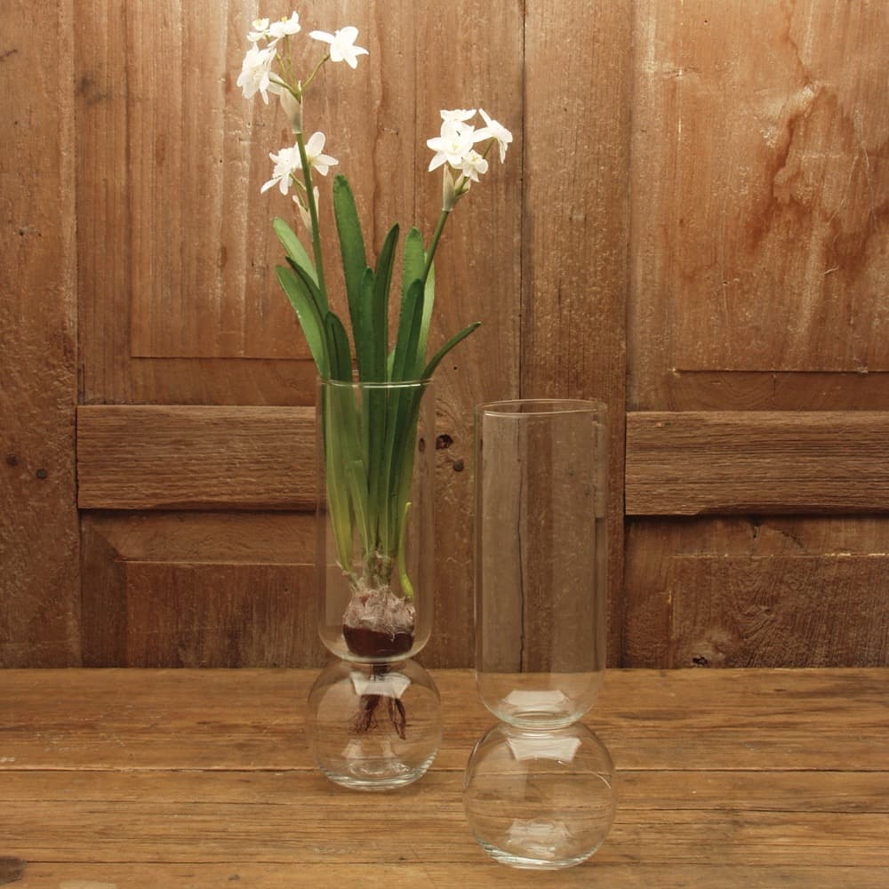 Tall Clear Bulb Vase Set of 2 by HomArt - Image 3
