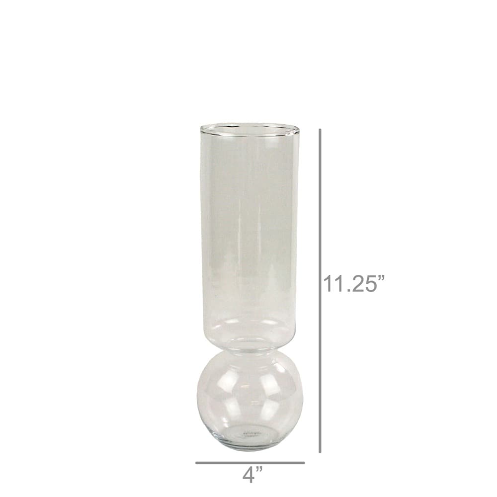 Tall Clear Bulb Vase Set of 2 by HomArt - Image 2