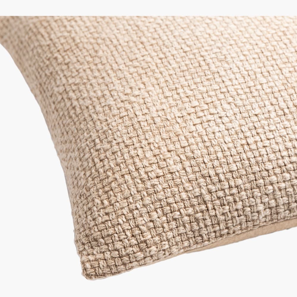 Washed Texture Beige Pillow by Livabliss - Image 2