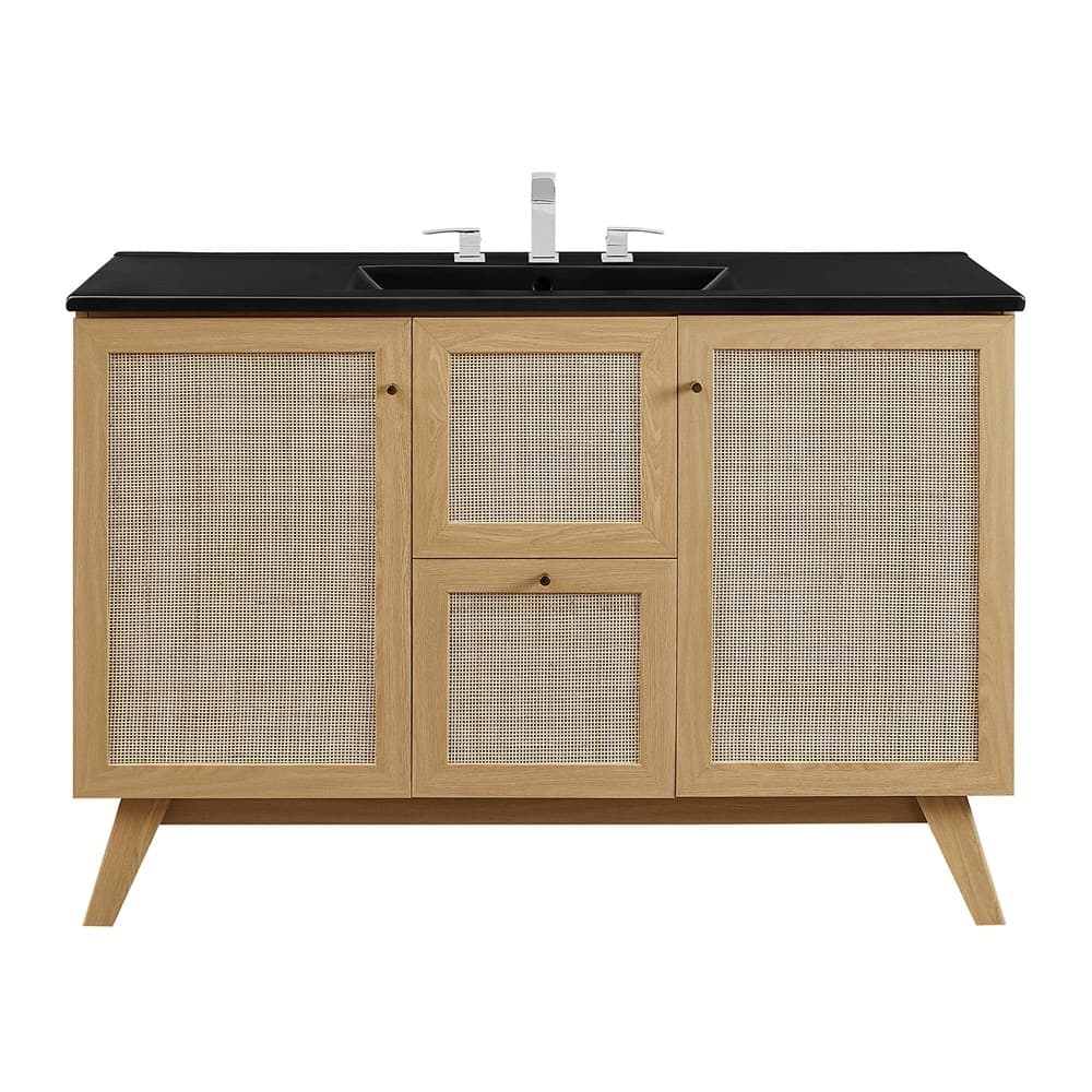 Soma 48" Single Sink Bathroom Vanity in Oak Black by Modway - Image 11