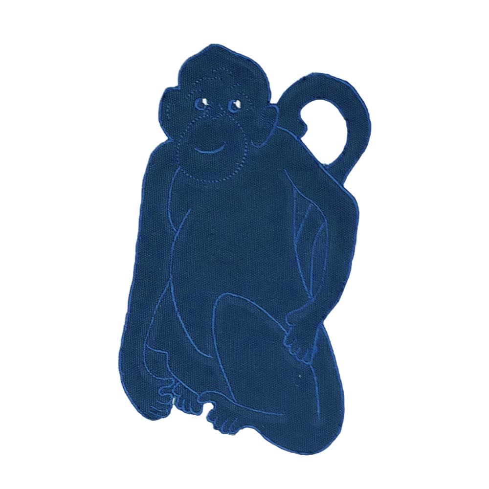 Navy Monkey Cocktail Napkins Set of 8 by Abigails
