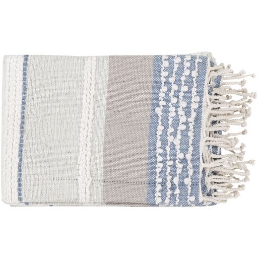 Denim and Taupe Manteo Throw by Livabliss