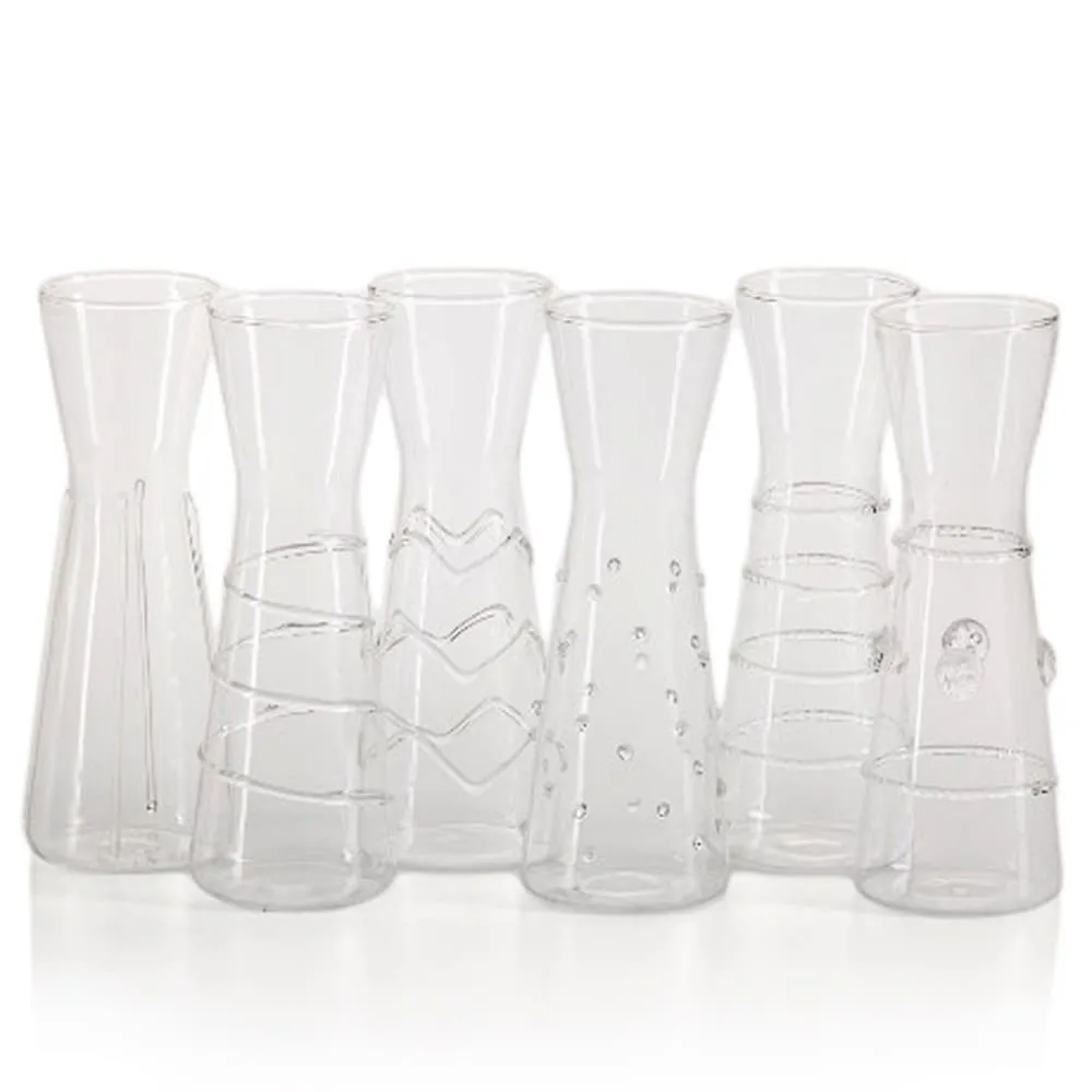 Zalli Assorted Glass Carafe Set of 6 by Zodax - Image 2