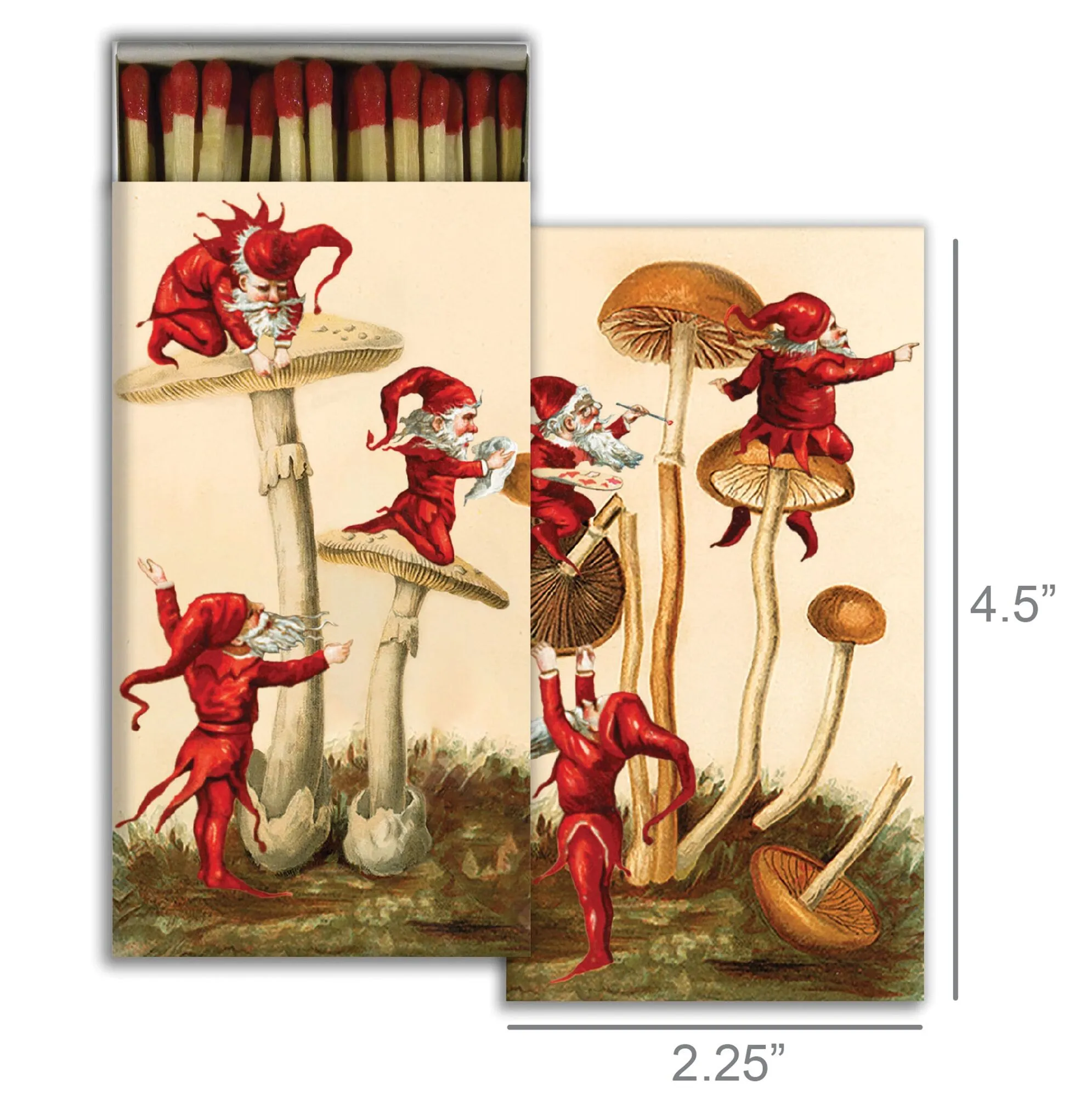 Merry Mushrooms Matches Set of 6 Boxes by HomArt - Image 2