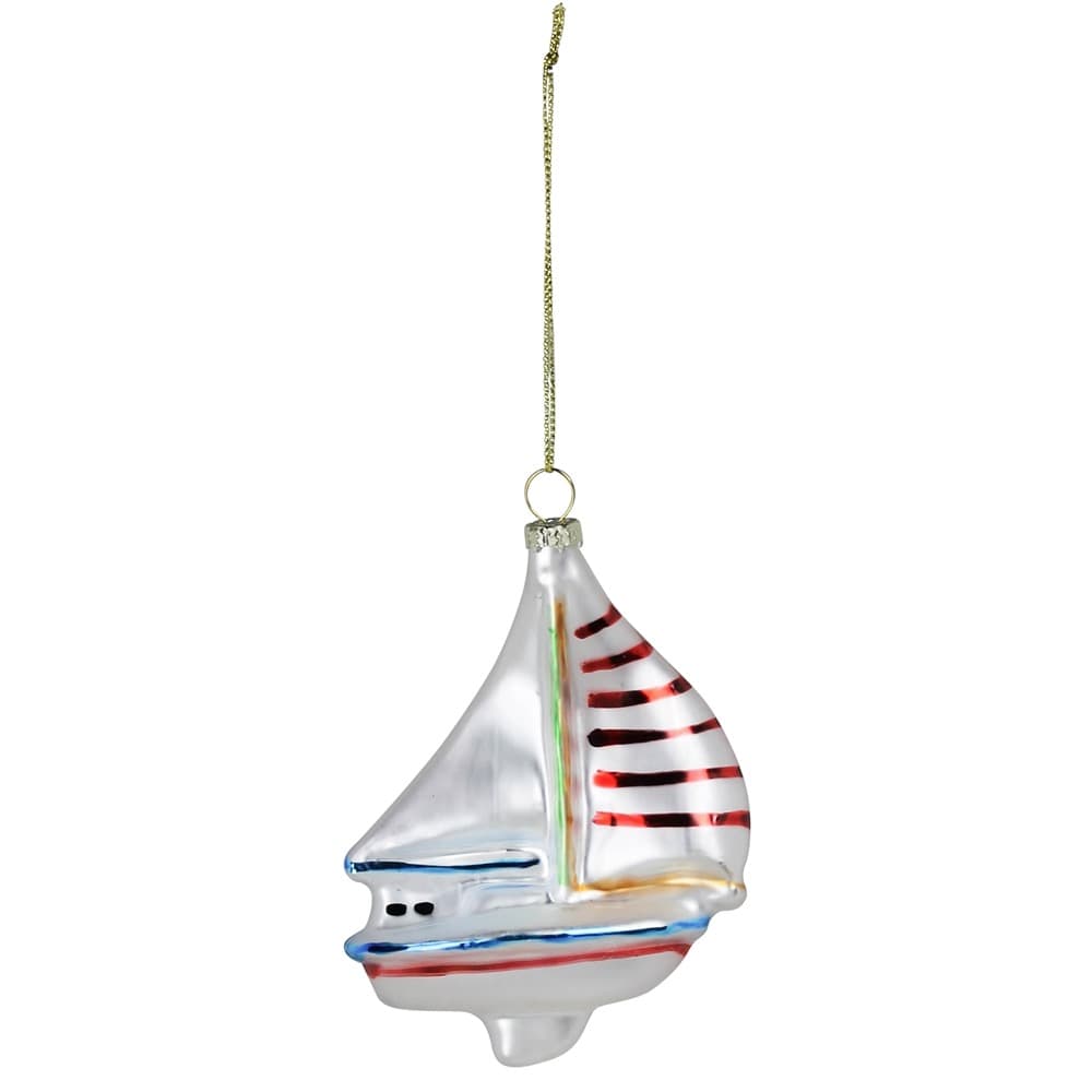 Glass Sailboat Ornament Set of 2 by HomArt - Image 2