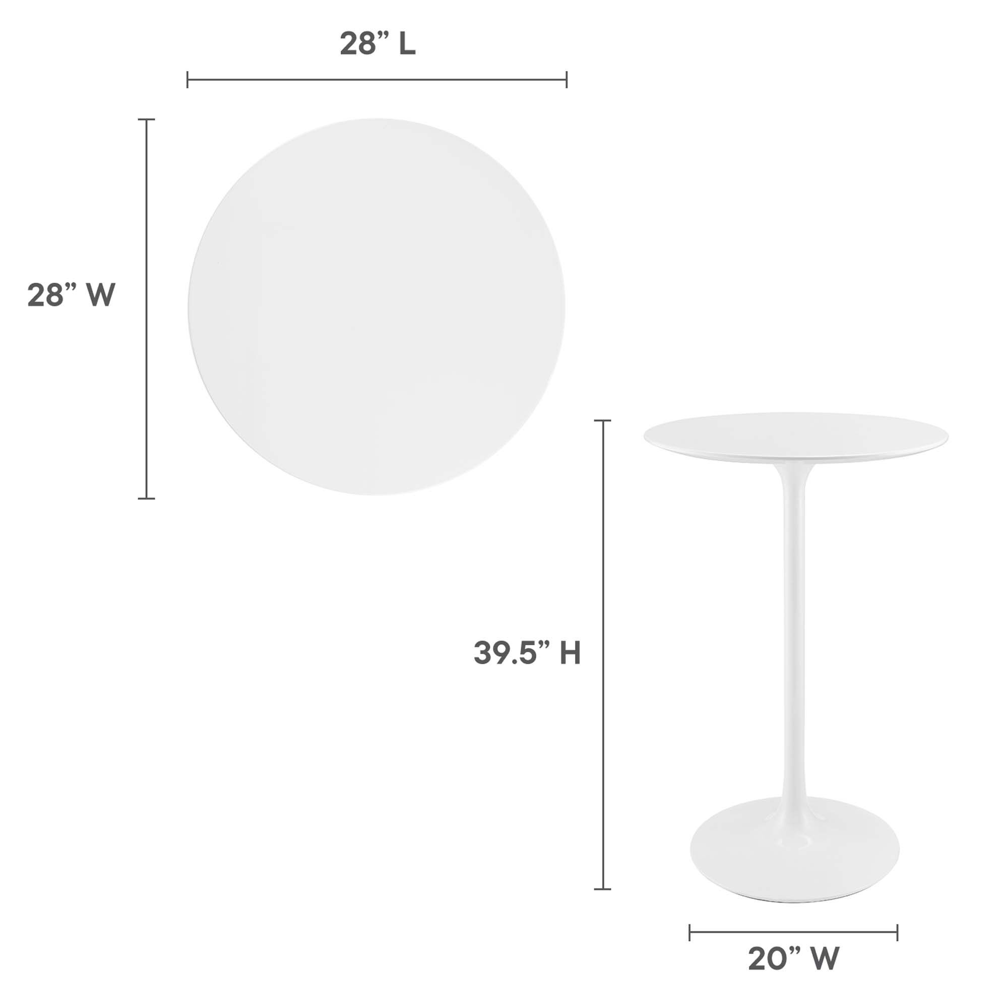 Lippa 28" Round Wood Bar Table by Modway - Image 3