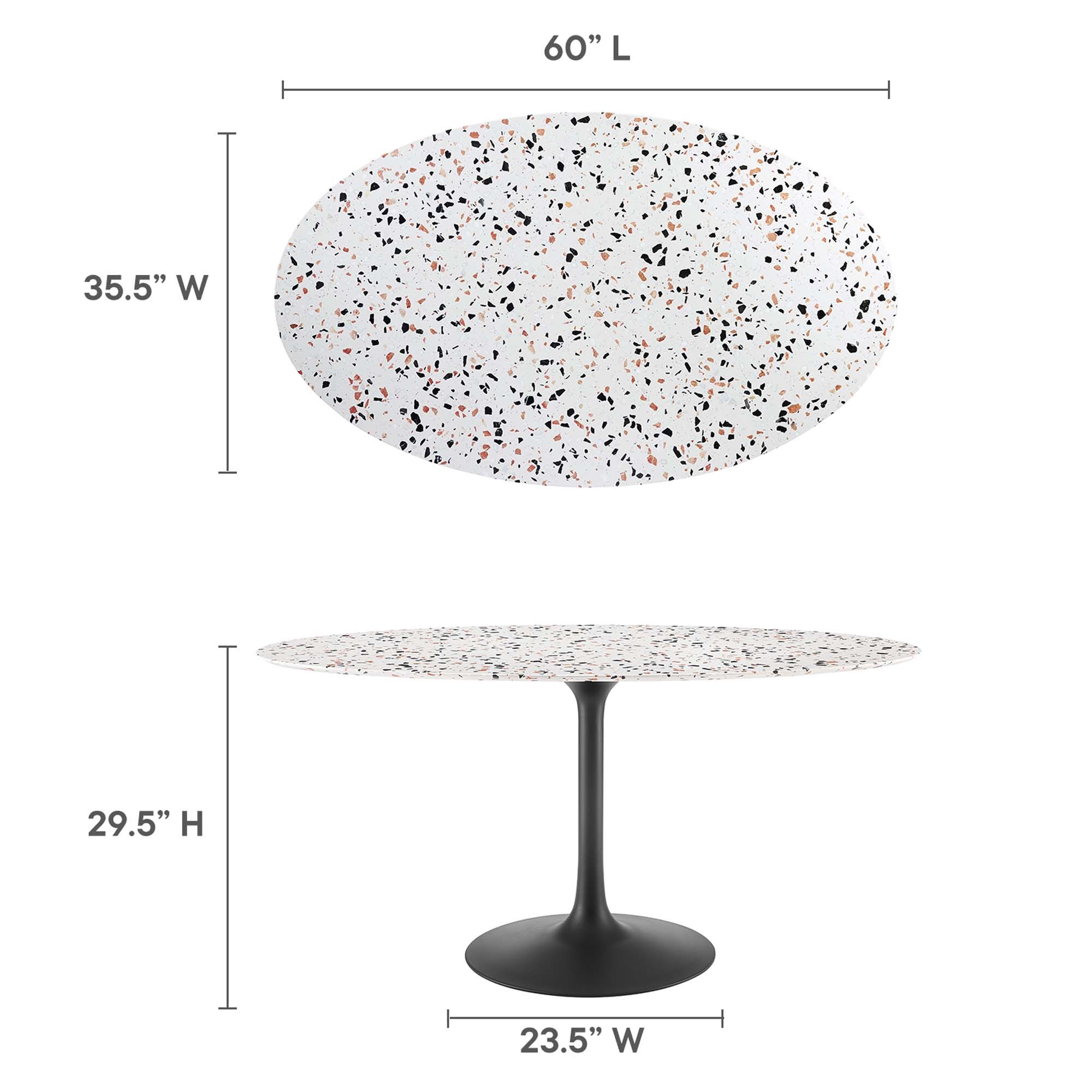 Lippa 60" Oval Terrazzo Dining Table by Modway - Image 3