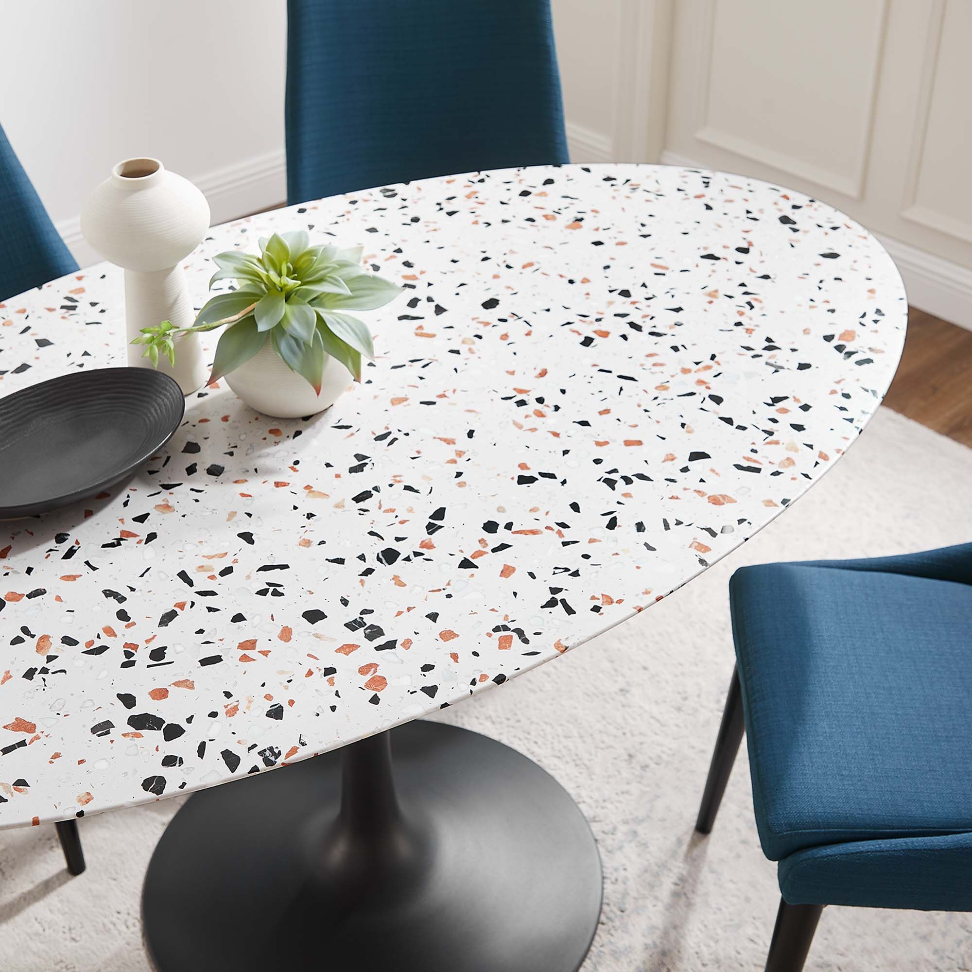 Lippa 60" Oval Terrazzo Dining Table by Modway - Image 7