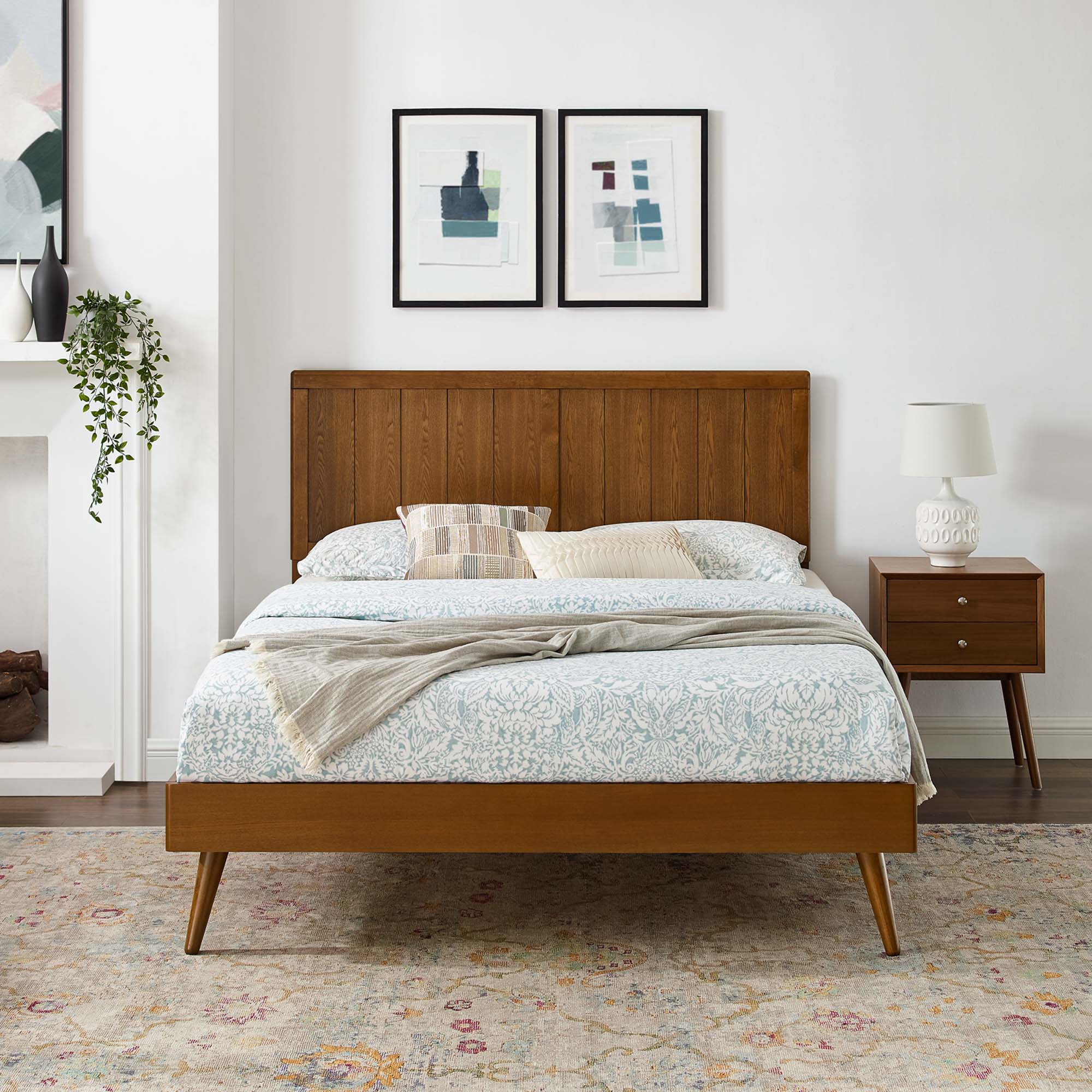 Alana Wood Twin Platform Bed With Splayed Legs by Modway - Image 8