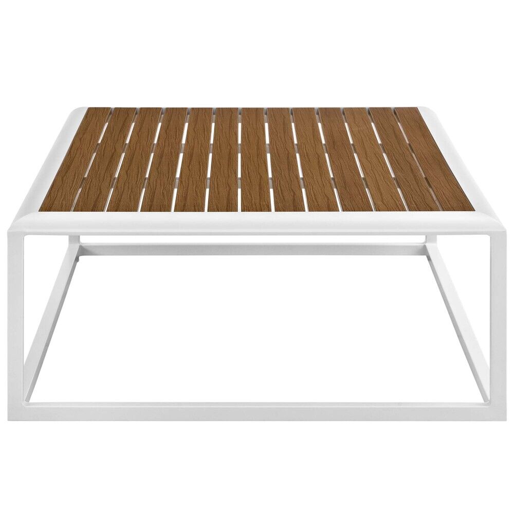 Stance 9 Piece Aluminum Outdoor Patio Aluminum Sectional Sofa Set in White Gray by Modway - Image 14