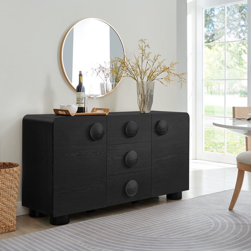 Sonnet 57" Sideboard Storage Cabinet by Modway in Black by Modway - Image 11
