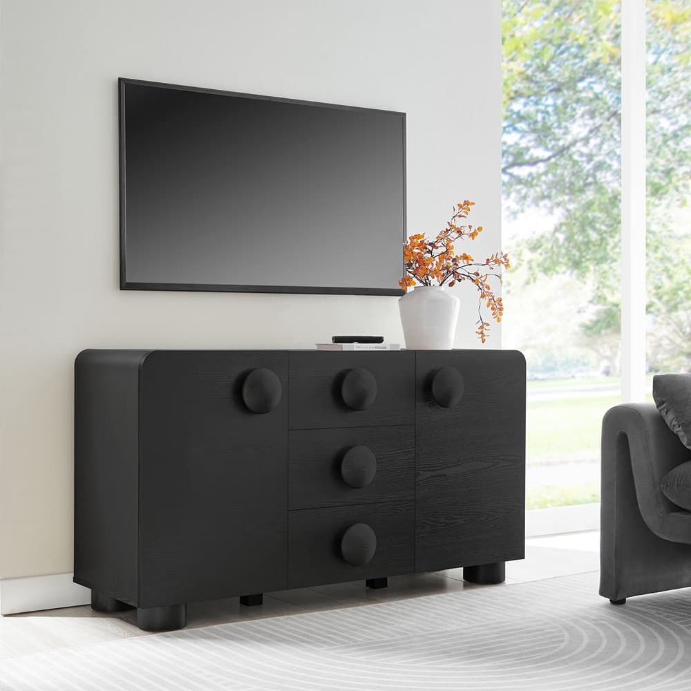 Sonnet 57" Sideboard Storage Cabinet by Modway in Black by Modway - Image 10