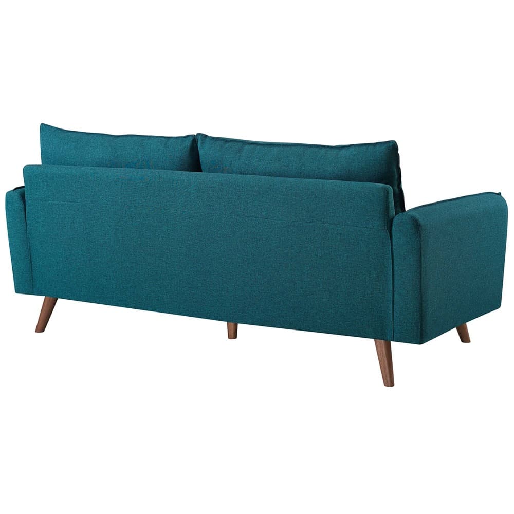 Revive Upholstered Fabric Sofa and Loveseat Set in Teal by Modway - Image 3
