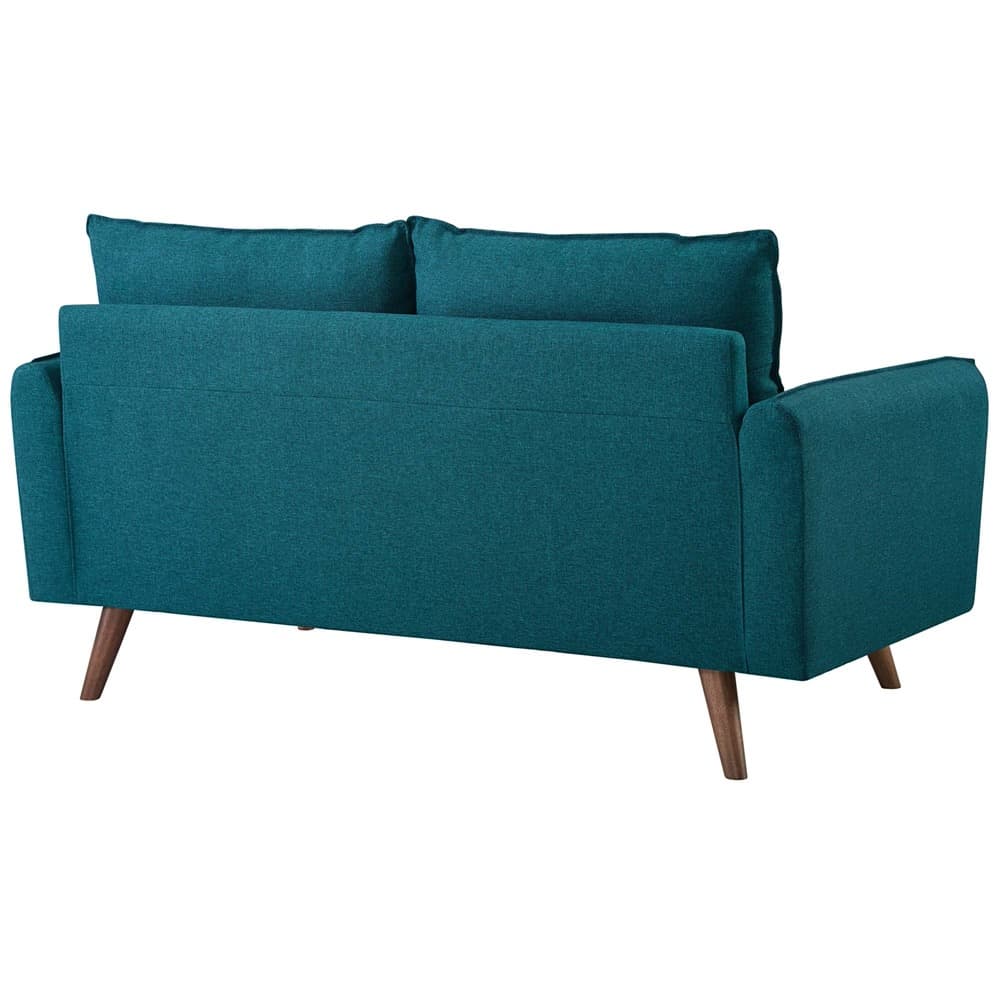 Revive Upholstered Fabric Sofa and Loveseat Set in Teal by Modway - Image 5