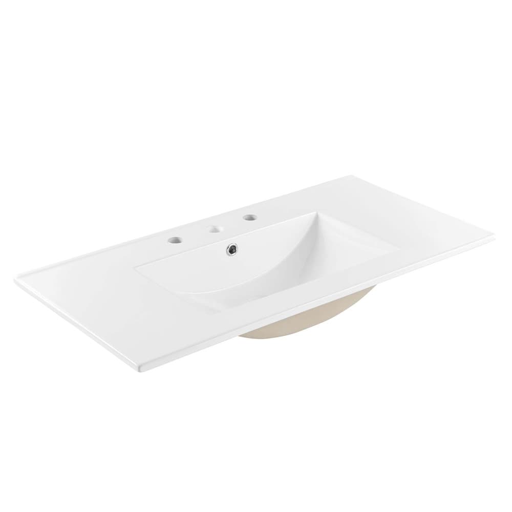 Cayman 36" Bathroom Sink in White by Modway
