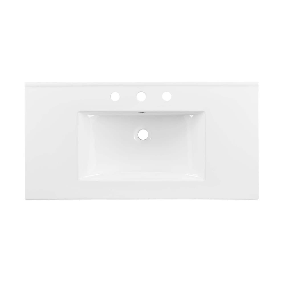 Cayman 36" Bathroom Sink in White by Modway - Image 3