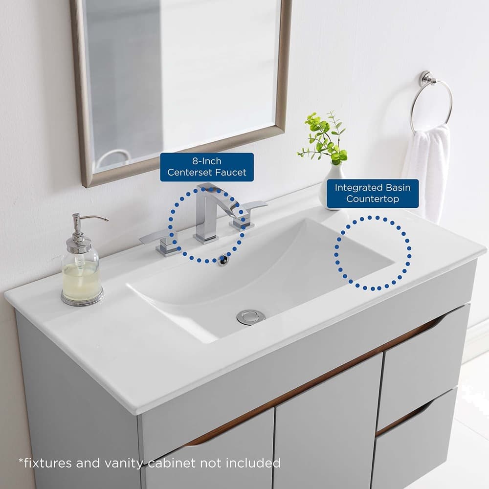 Cayman 36" Bathroom Sink in White by Modway - Image 2