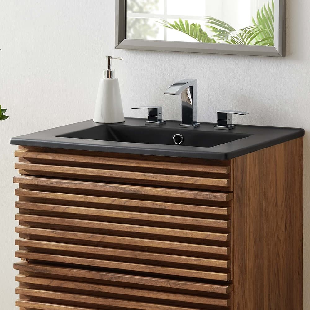 Cayman 24" Bathroom Sink in Black by Modway - Image 5