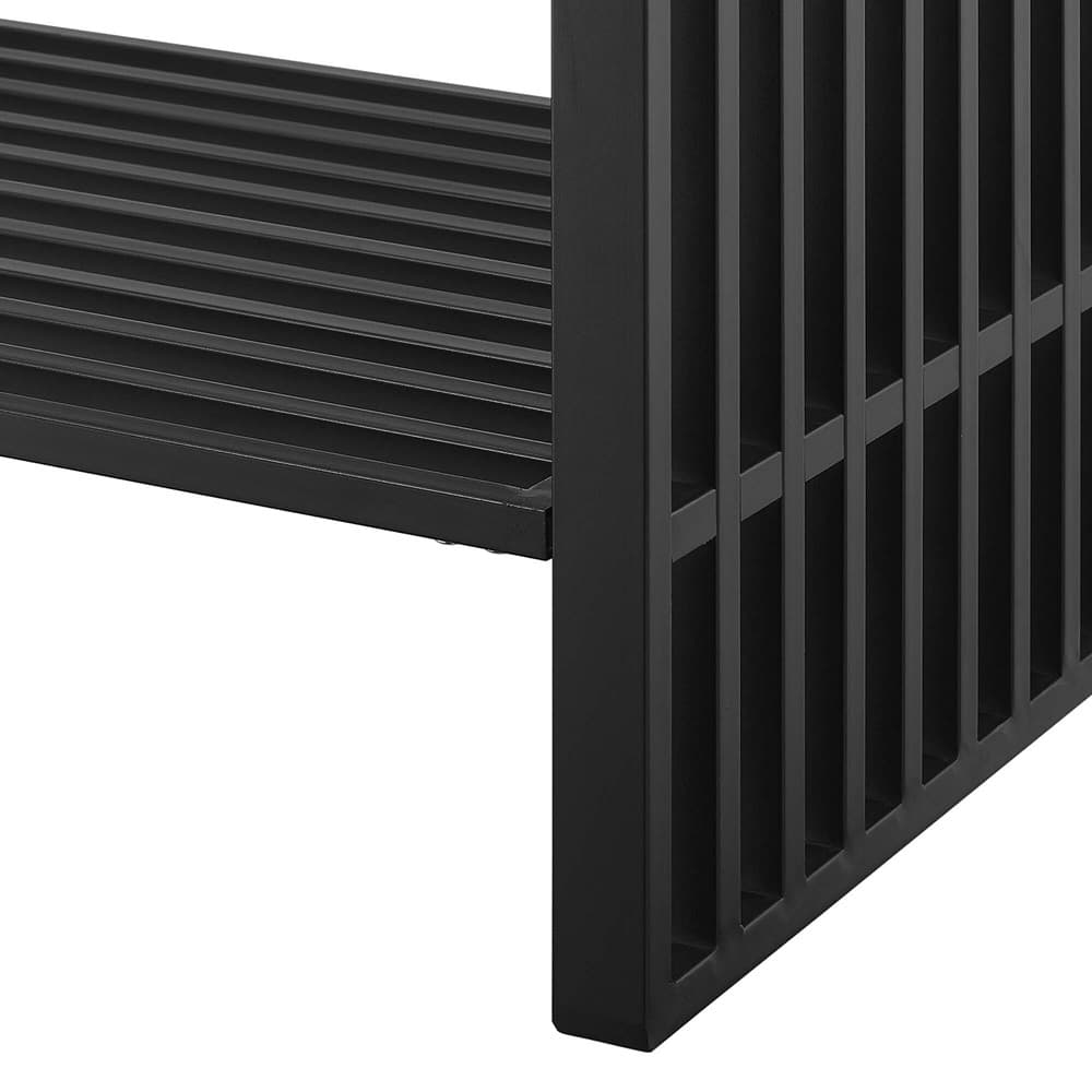 Gridiron 48" Bathroom Vanity in White Black by Modway - Image 7