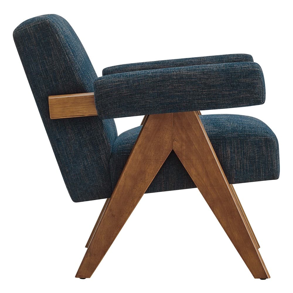 Lyra Fabric Armchair in Azure Fabric by Modway - Image 4