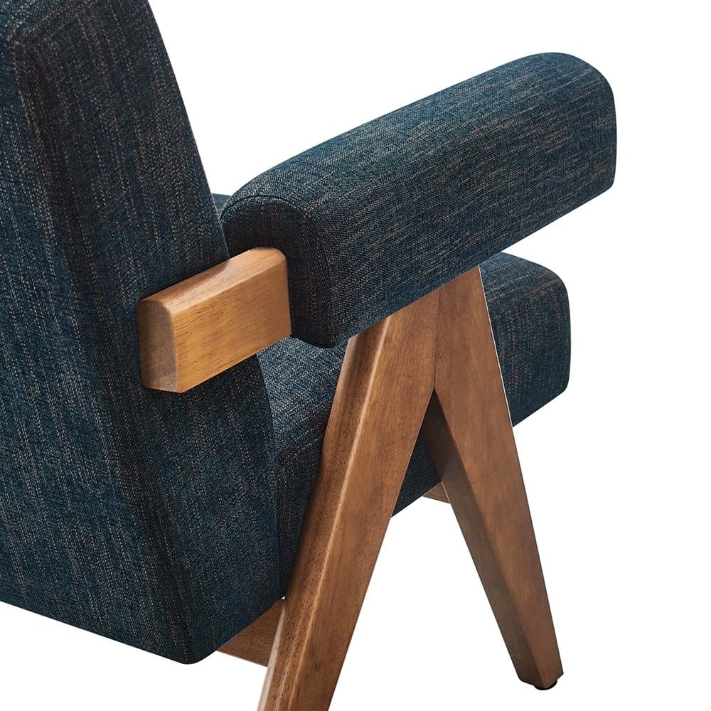 Lyra Fabric Armchair in Azure Fabric by Modway - Image 7