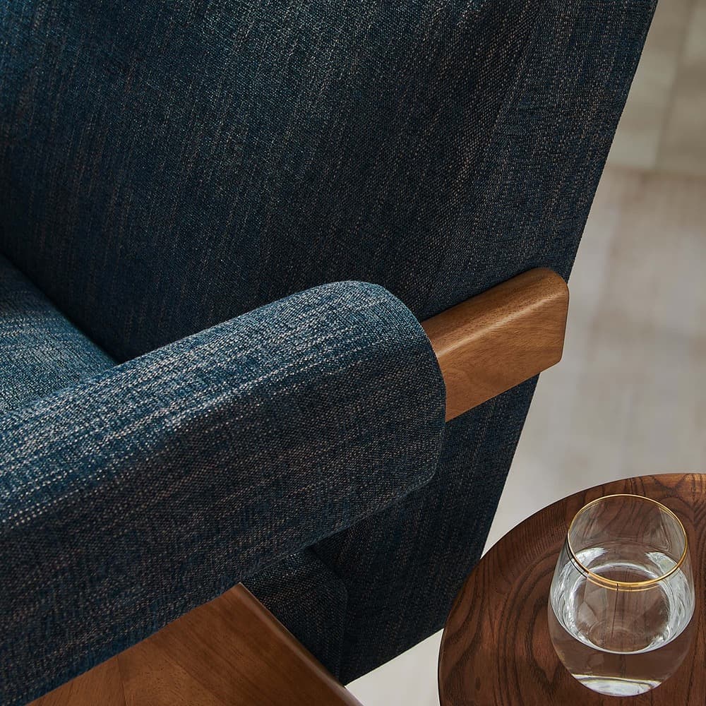 Lyra Fabric Armchair in Azure Fabric by Modway - Image 9