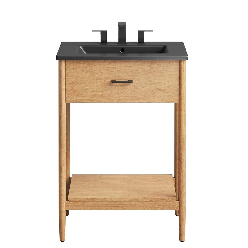 Zaire 24" Bathroom Vanity in Natural Black by Modway - Image 6