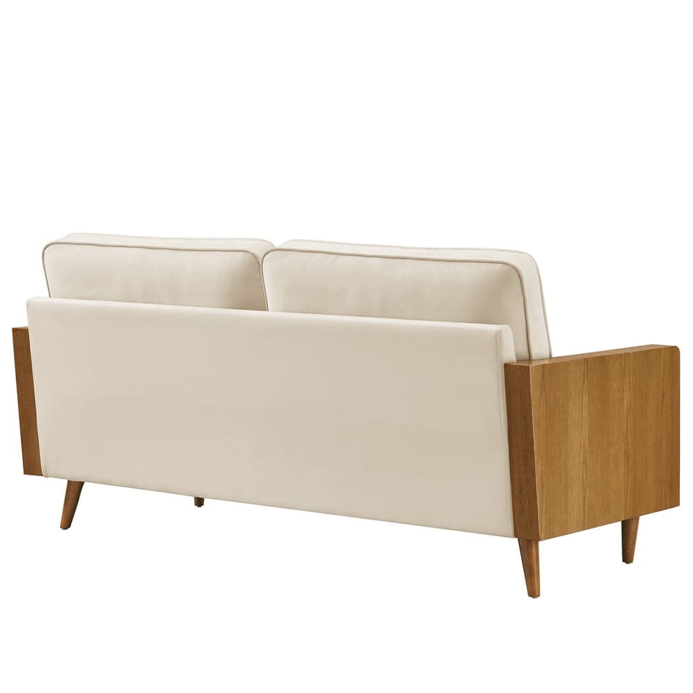 Kellan Performance Velvet Sofa in Walnut Alabaster by Modway - Image 5