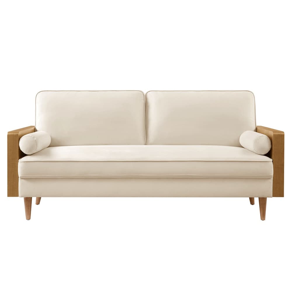 Kellan Performance Velvet Sofa in Walnut Alabaster by Modway - Image 6