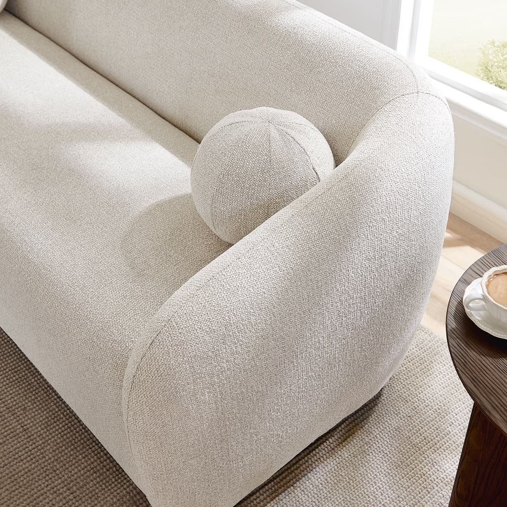 Holland 85" Chenille Fabric Sofa in Dove Gray by Modway - Image 10