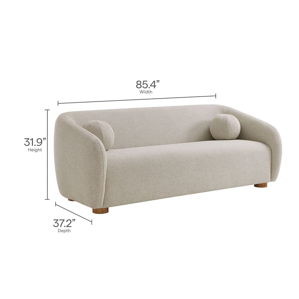 Holland 85" Chenille Fabric Sofa in Dove Gray by Modway - Image 3