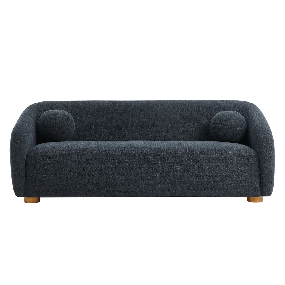 Holland 85" Chenille Fabric Sofa in Navy by Modway - Image 7