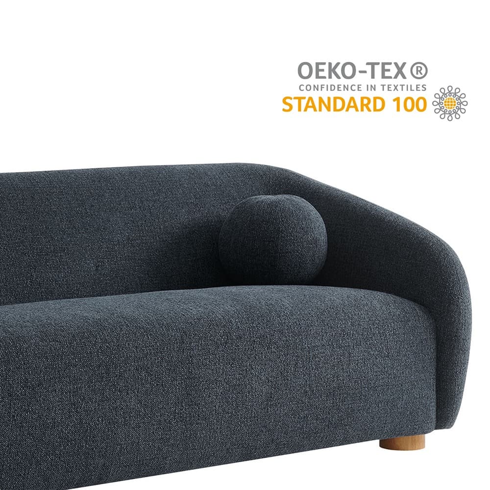 Holland 85" Chenille Fabric Sofa in Navy by Modway - Image 4