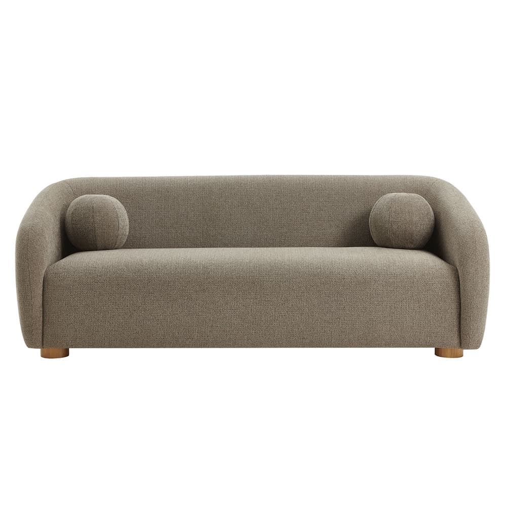 Holland 85" Chenille Fabric Sofa in Taupe by Modway - Image 7
