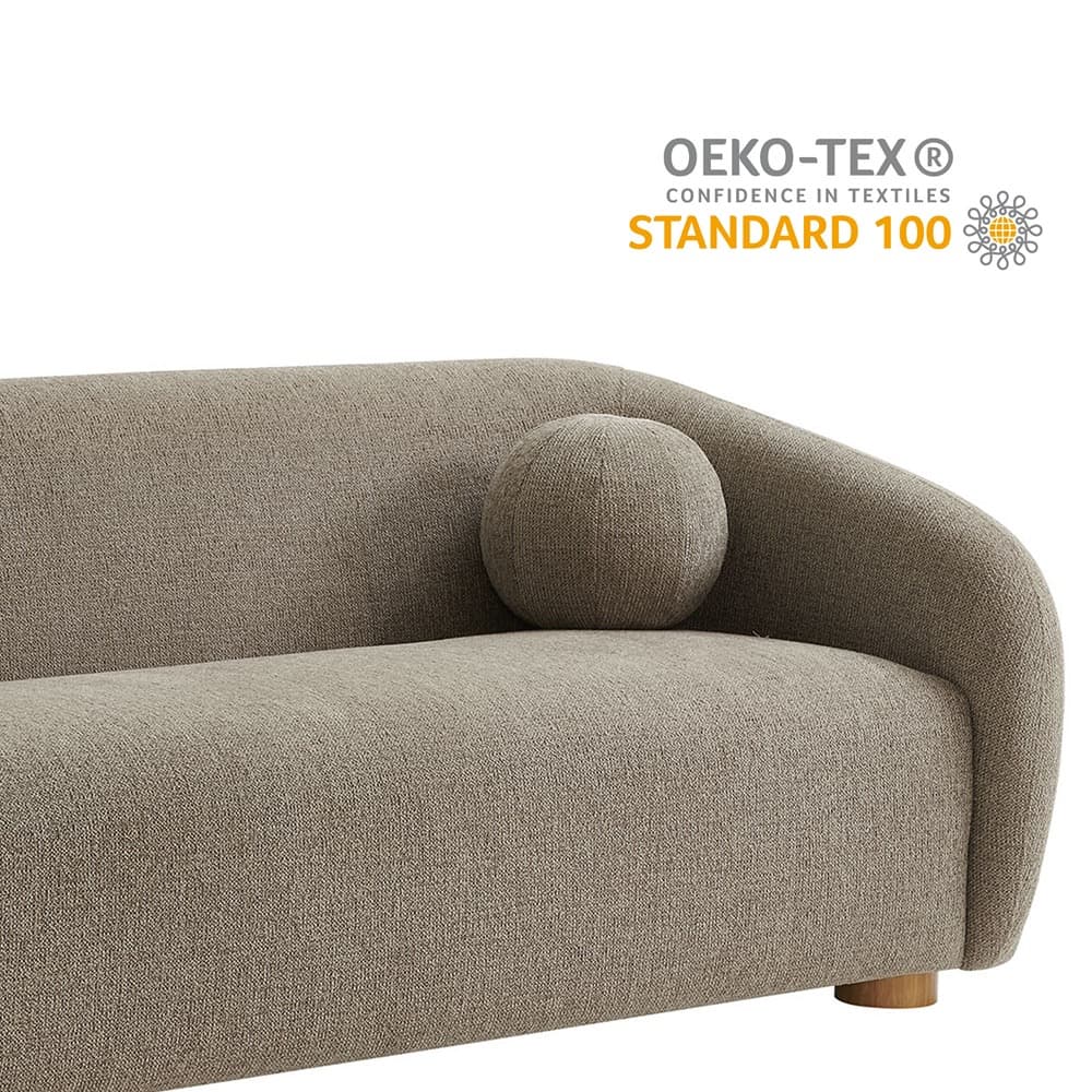 Holland 85" Chenille Fabric Sofa in Taupe by Modway - Image 4
