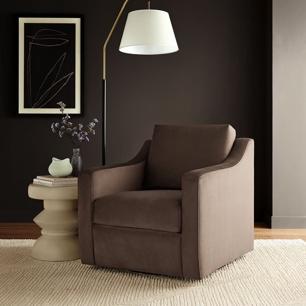 Liora Performance Velvet Armchair in Chocolate by Modway - Image 8