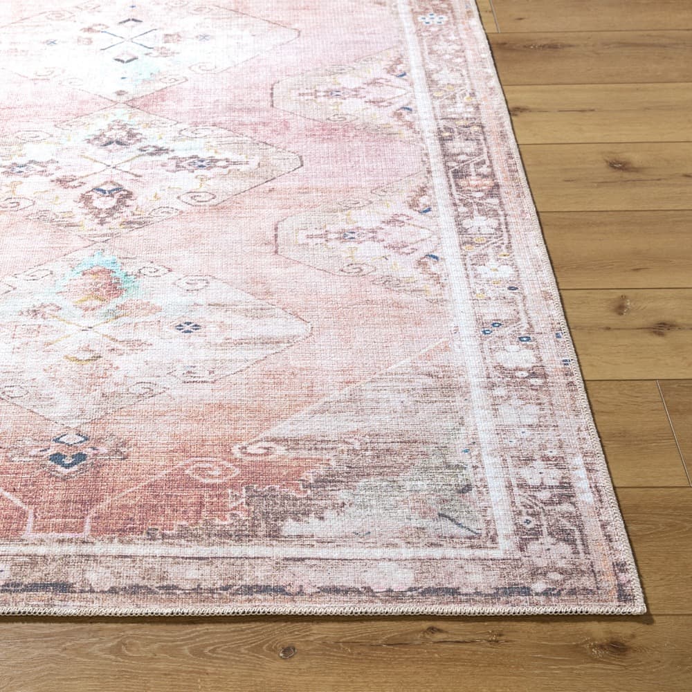 Amelie Dusty Pink Machine Woven Rug by Livabliss - Image 4