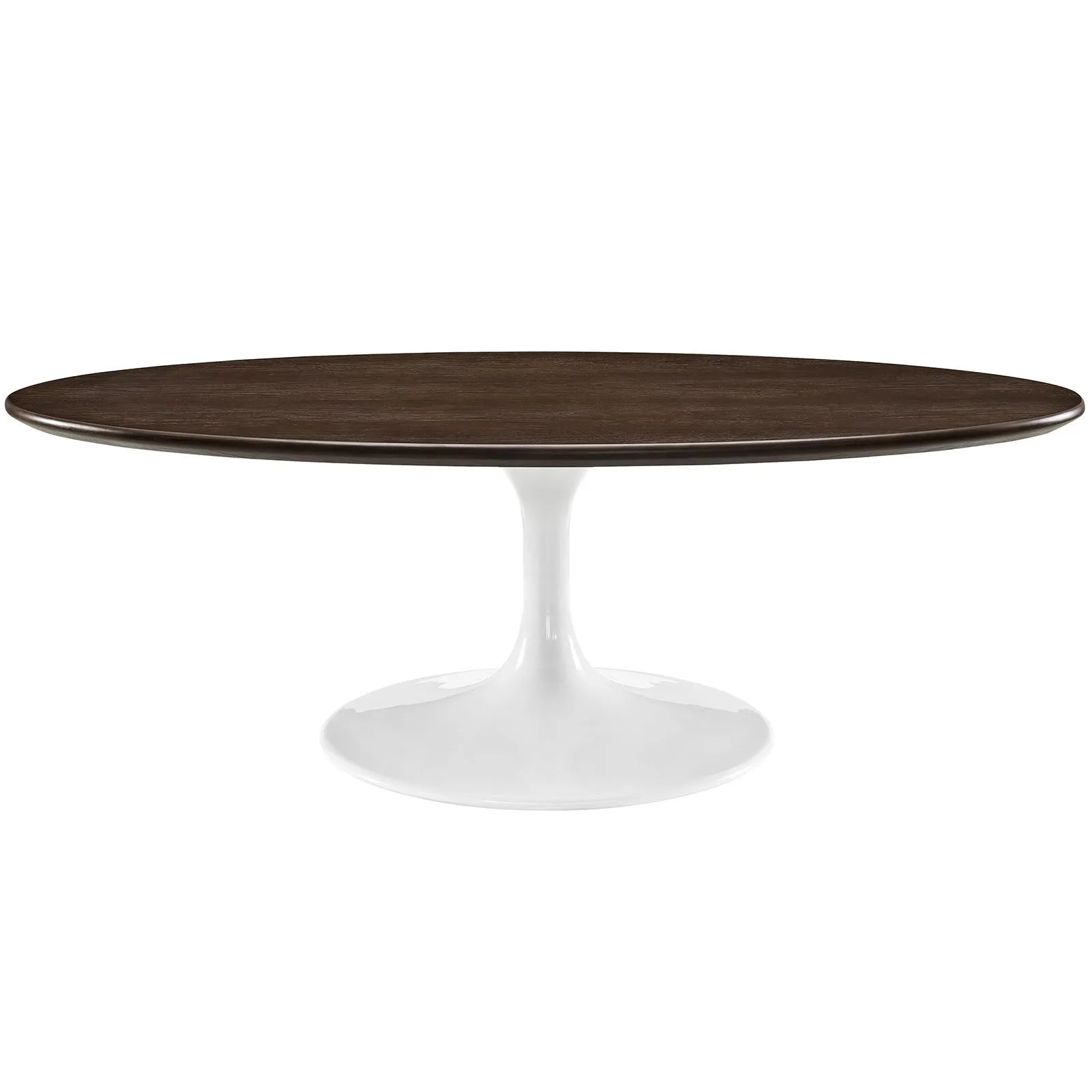 Lippa 48" Oval Shaped Walnut Coffee Table in Walnut by Modway - Image 2