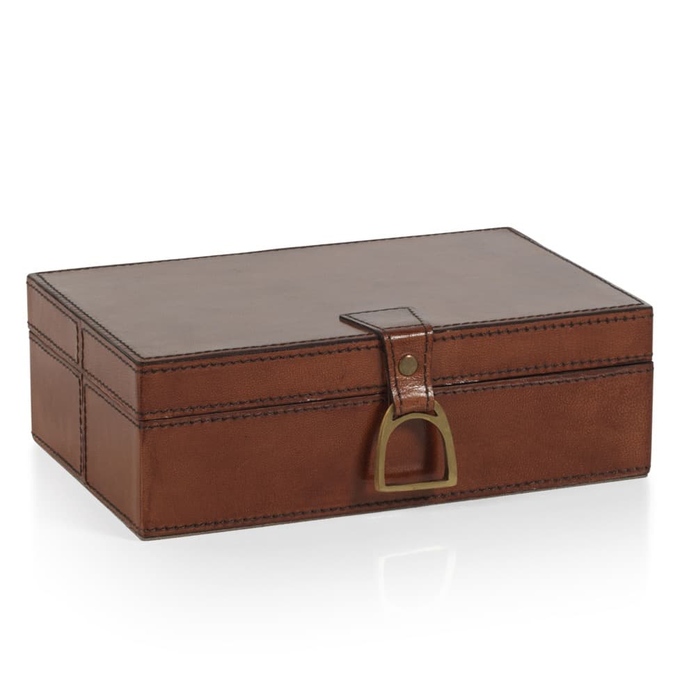 Chadwell Rectangular Leather Decorative Boxes by Zodax - Image 3