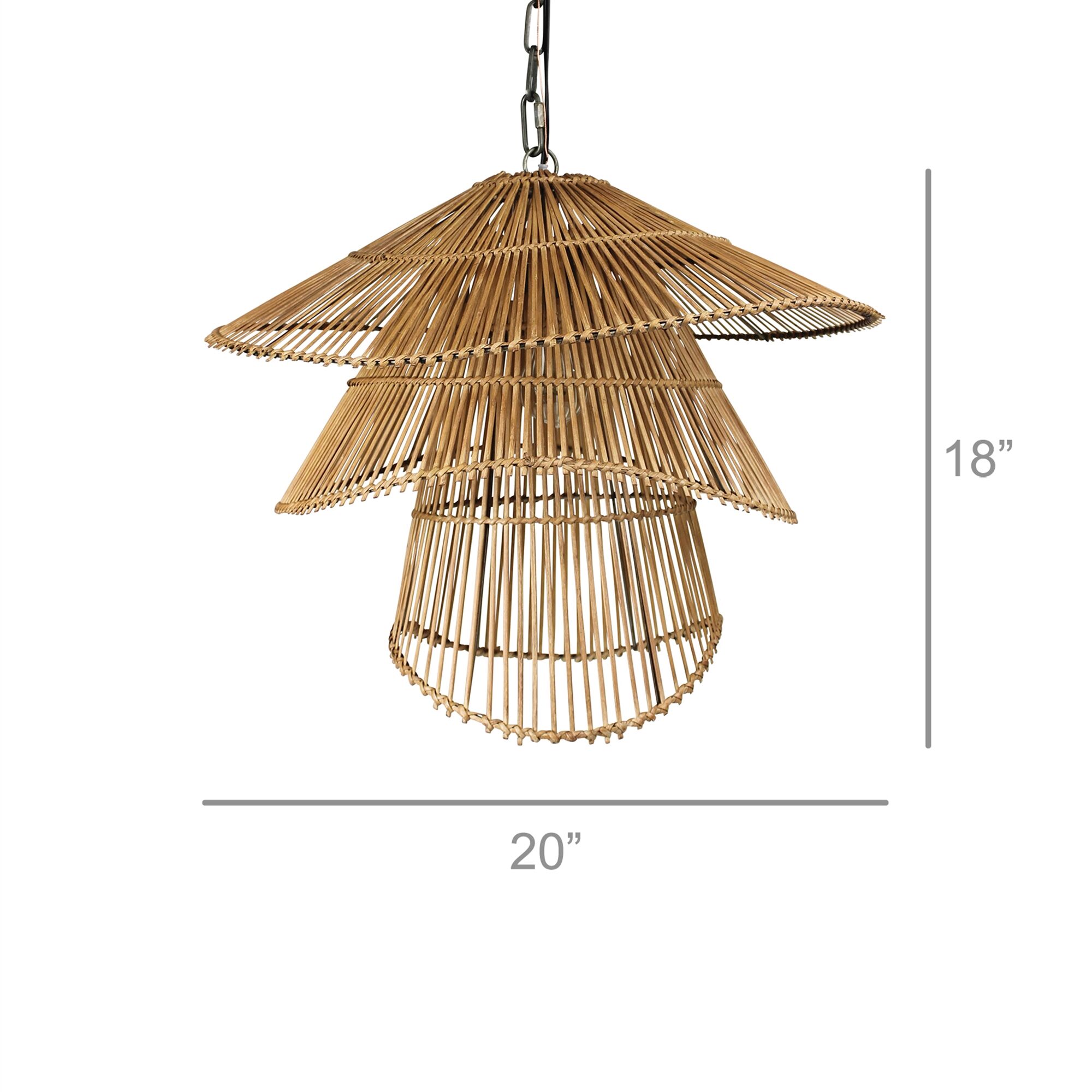 Cairo Rattan Pendant by HomArt - Image 3