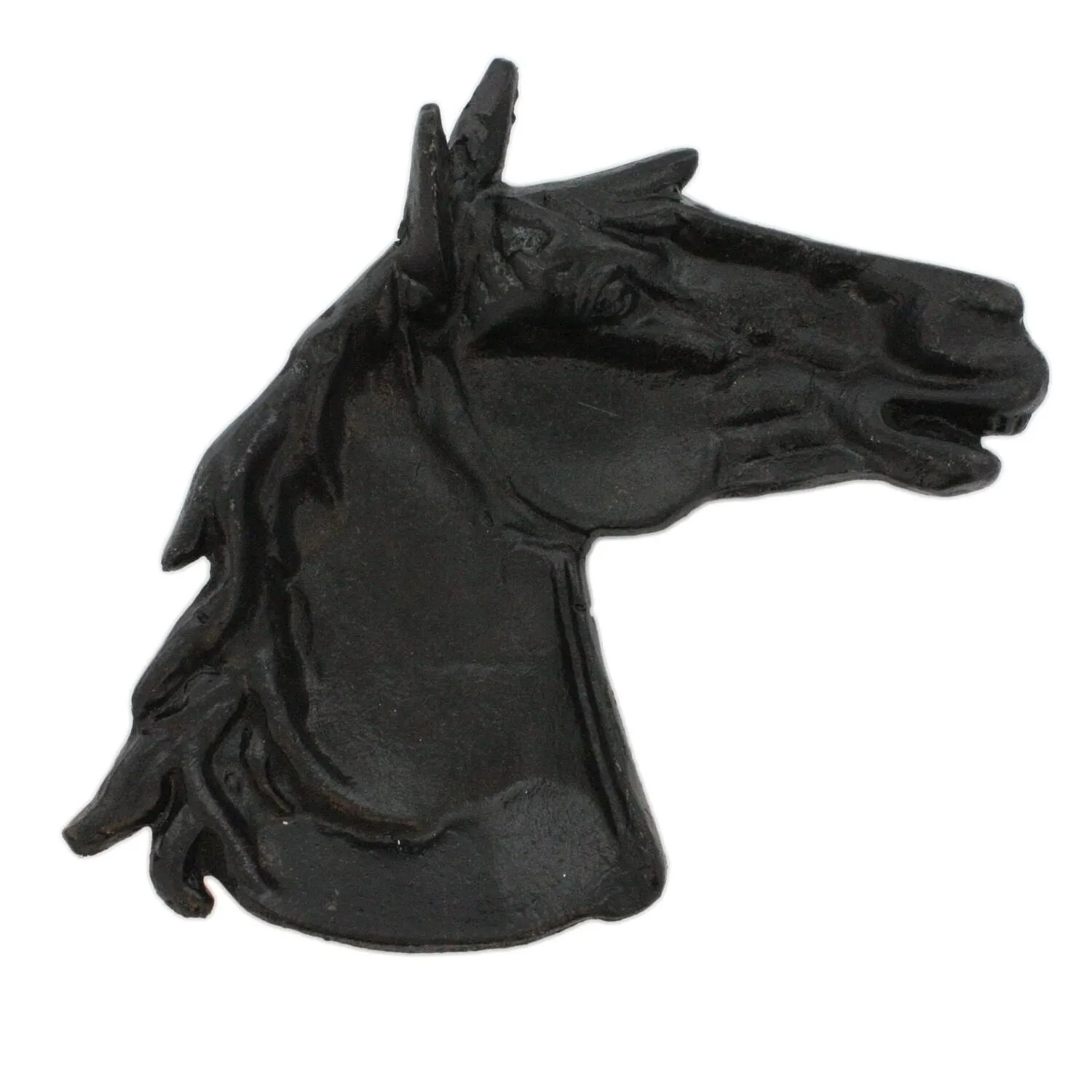 Antique Black Cast Iron Horse Head Tray