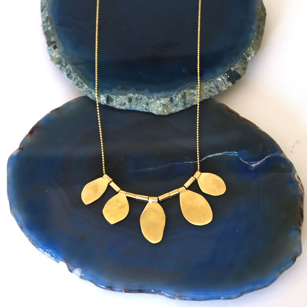 Brass Petals Necklace by Roost - Image 4