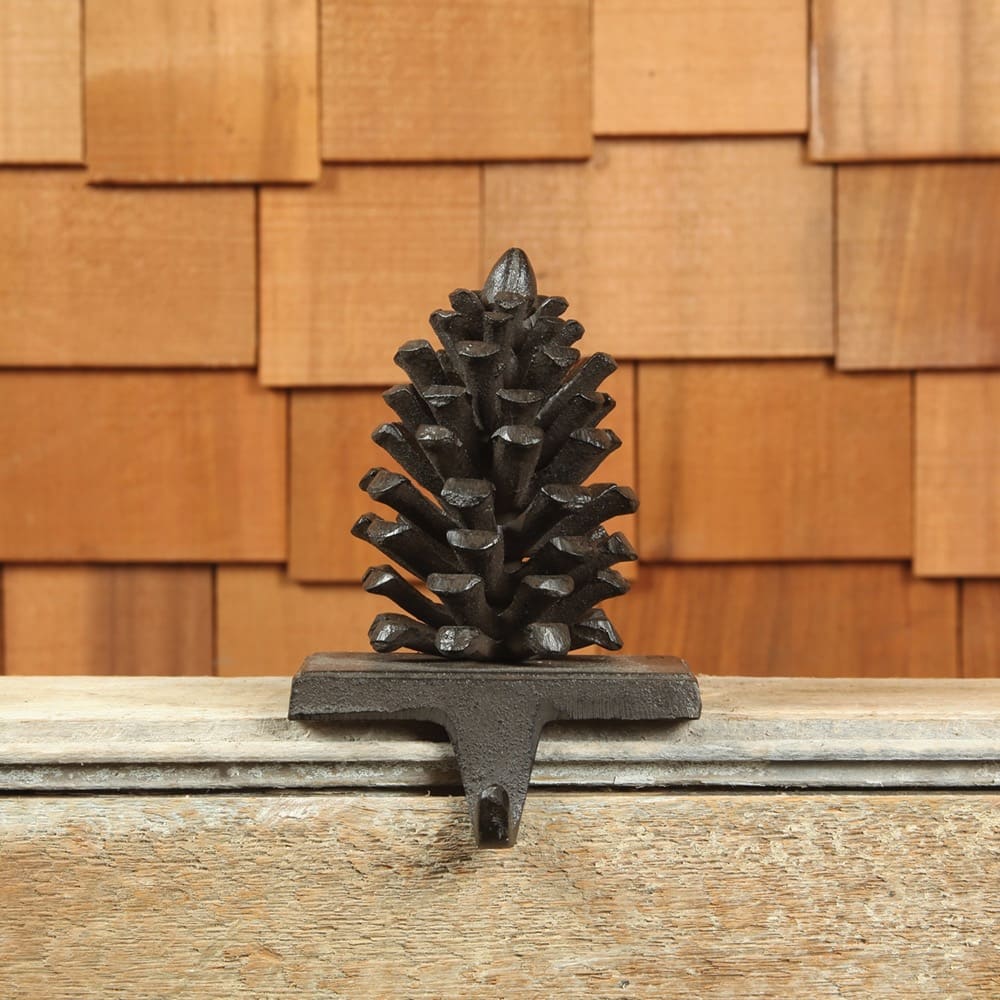 Pinecone Cast Iron Stocking Holder - Thumbnail 4