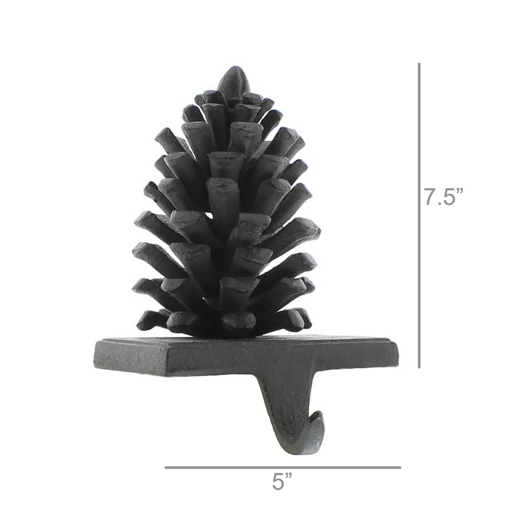 Pinecone Cast Iron Stocking Holder