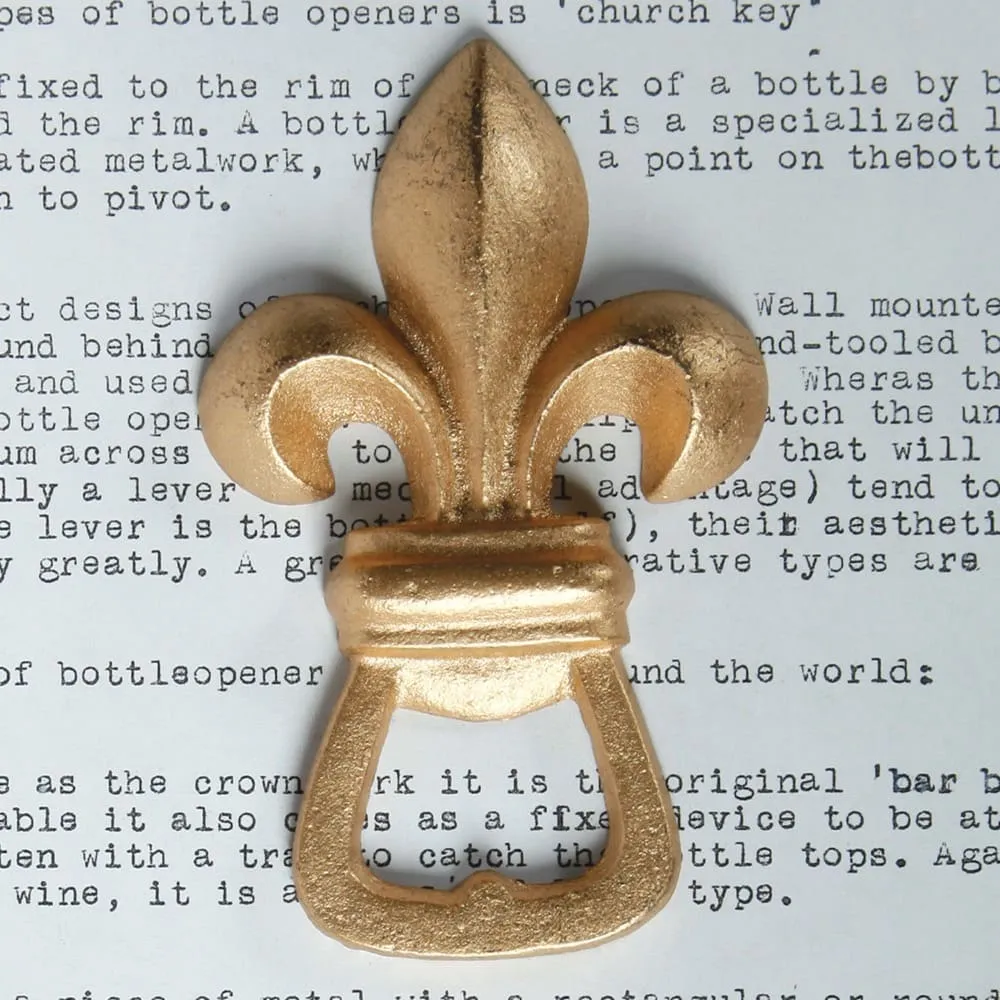 Gold Fleur De Lys Bottle Opener by HomArt - Image 2