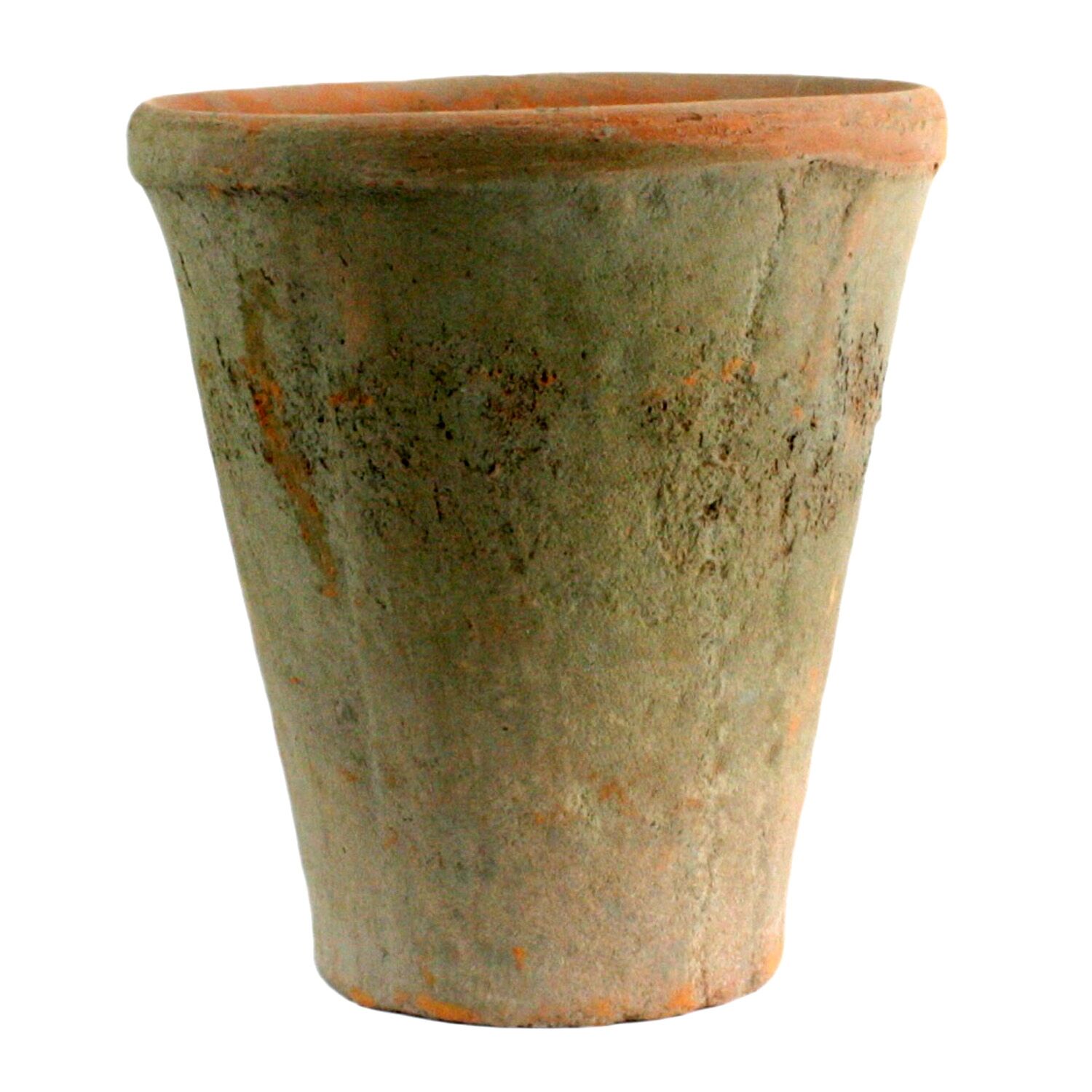 Grande Antique Red Rustic Terra Cotta Rose Pot by HomArt