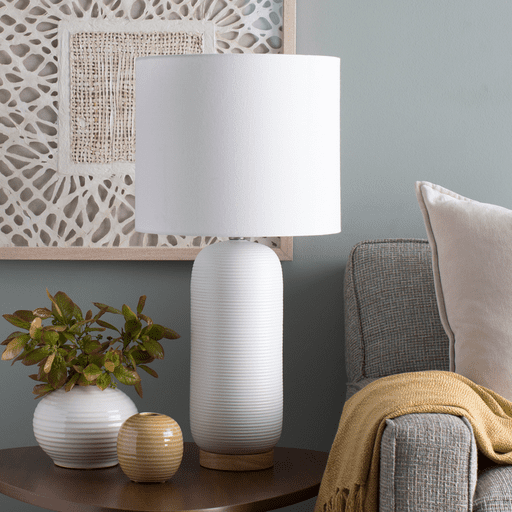 White Everly Table Lamp by Livabliss