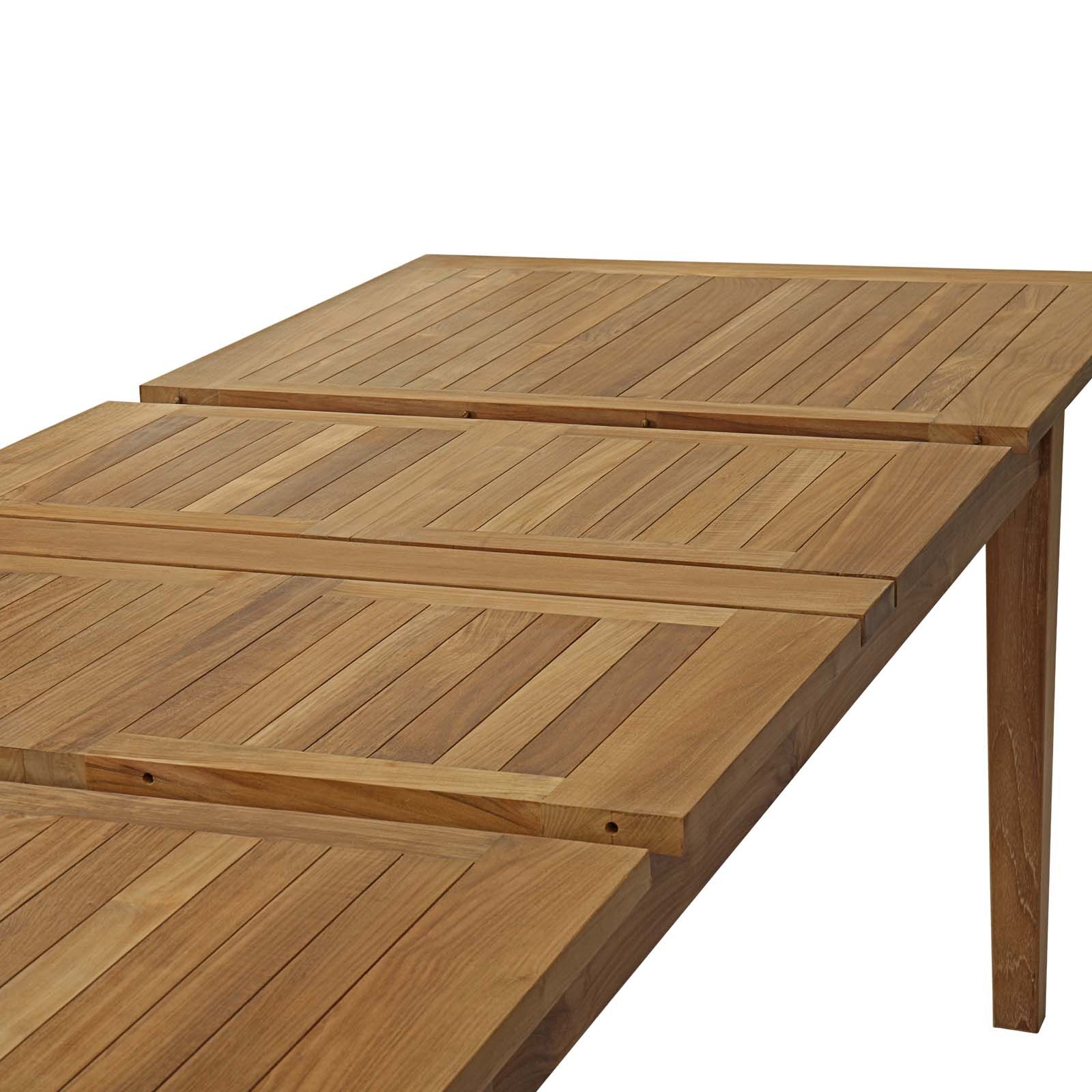 Marina Extendable Outdoor Teak Dining Table by Modway - Image 14