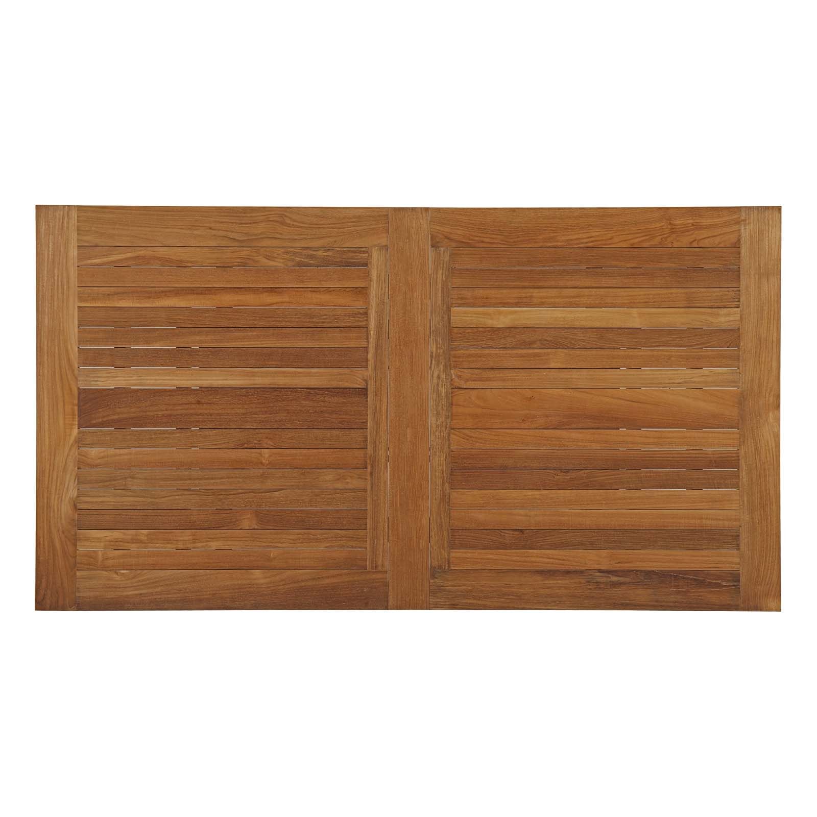 Marina Extendable Outdoor Teak Dining Table by Modway - Image 6