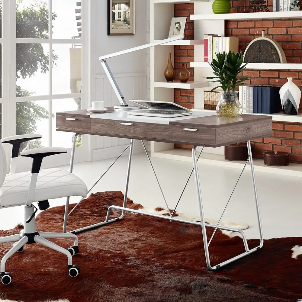 Panel Office Desk in Birch by Modway - Image 2